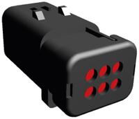 776537-1 TE Connectivity, AMPSEAL 16 Automotive Connector Plug Red Clip Mount 6 Way