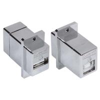 al-ecf504-ab L-Com Straight, Panel Mount, Plug- Single Port Type Type A, Type B USB Connector