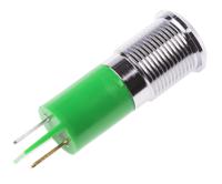 848-4510 RS PRO Green Panel Mount Indicator, 110V ac, 14mm Mounting Hole Size, Faston, Solder Lug Termination, IP67