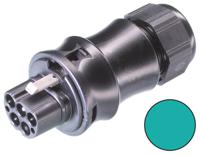 9605241536 Wieland RST20i5 Series Circular Connector, 5-Pole, Male, Cable Mount, 20A, IP68