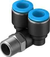 qsyl-38-12 Festo Y Threaded Adaptor, Push In 12 mm to Push In 12 mm, Threaded-to-Tube Connection Style, 153180