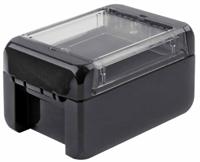 96022124-b-100806-pc-v0-g-7024 Bopla Bocube Series Graphite Grey Polycarbonate V0 Enclosure, IP66, IP68, IK07, Transparent Lid, 113 x 80 x 60mm