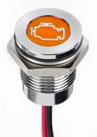 q14f5cxxo12e-040 APEM Orange Panel Mount Indicator, 12V dc, 14mm Mounting Hole Size, Lead Wires Termination, IP67
