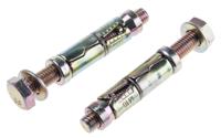 908-6911 RS PRO Carbon Steel Shield Anchor Loose Bolt M10 x 60mm, 16mm Fixing Hole