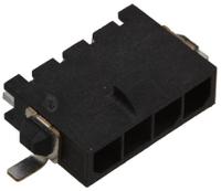 2-1445057-4 TE Connectivity Micro MATE-N-LOK Series Right Angle Surface PCB Header, 4 Contact(s), 3 mm Pitch, 1 Row, Shrouded