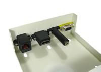 229-9946 RS PRO 4 Way Female 3.5 mm Stereo Socket,HDMI, RJ 45, VGA Audio & Video Faceplate