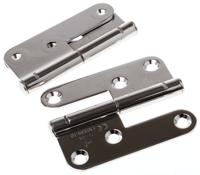 93-13-16 ROCA Stainless Steel Flag Hinge with a Lift-off Pin, Screw Fixing, 98mm x 82mm x 2.5mm