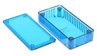 1591atbu Hammond 1591 Series Transparent Blue Polycarbonate Enclosure, IP54, Transparent Blue Lid, 100 x 50 x 25mm