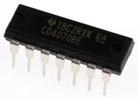 cd4070be Texas Instruments CD4070BE, Quad 2-Input XOR Logic Gate, 14-Pin PDIP
