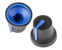 777-7334 RS PRO 16.8mm Black Potentiometer Knob for 6mm Shaft Splined