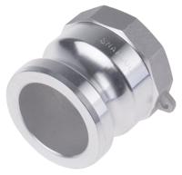 362-6661 RS PRO Hose Connector, Straight Cam & Groove Adaptor, BSP 2in 2in ID, 17 bar