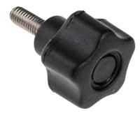 702-7627 RS PRO Black Multiple Lobes Clamping Knob, M6, Threaded Stud