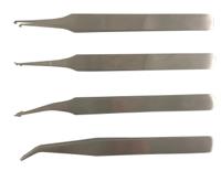 429-671 RS PRO 160mm, Steel, Flat; Rounded, Tweezer Set