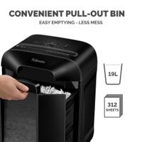 4400901 Fellowes Powershred LX85 19L Cross Cut Shredder Frequent Use In Small And Home Office Environments
