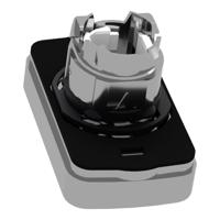 zb4bw7a1724 Schneider Electric ZB4 Series Black/White Illuminated Spring Return Push Button Head, 22mm Cutout, IP66, IP67, IP69K