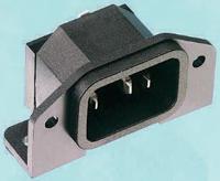 px0580pc12132 Bulgin C14 Right Angle Panel Mount, PCB Mount IEC Connector Male, 10A, 250 V