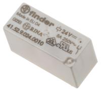 415290240010 Finder PCB Mount Relay, 24V dc Coil, 8A Switching Current, DPDT