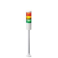 lr6-302pjnw-ryg Patlite LR6 Series Coloured Signal Tower, 3 Lights, 24 V dc, Pole Mount