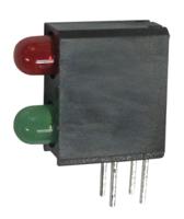 l-710a8md1li1lgd Kingbright L-710A8MD/1LI1LGD, Green & Red Right Angle PCB LED Indicator, 2 LEDs, Through Hole 2.5 V