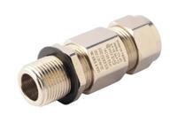 50210 Moflash E1EX Series Metallic Stainless Steel Cable Gland, M20 Thread, 9mm min., 15mm max., IP66, IP68