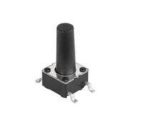 13019302 Schurter IP40 Black Button Tact Switch, SPST 0.05VA 5mm Through Hole