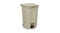 fg614600beig Rubbermaid Commercial Products Legacy Step-On 87L Beige Pedal Plastic Waste Bin