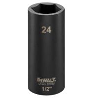 dt7557-qz DeWALT 24mm, 1/2 Drive Impact Socket, 78 mm length