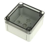 11100301 Spelsberg TK PS Series Grey Polystyrene Enclosure, IP66, Transparent Lid, 94 x 94 x 57mm