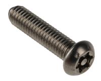 621-2732 RS PRO Plain Button Stainless Steel Tamper Proof Security Screw, M6 x 25mm