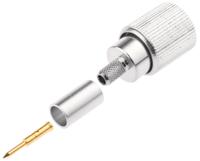 j01070a2002 Telegartner, Plug Cable Mount 1.6/5.6 Connector, 75Ω, Crimp Termination, Straight Body