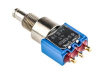 8632adbk APEM Miniature Push Button Switch, Momentary, Panel Mount, 6.5mm Cutout, SPDT, 250V ac, IP65