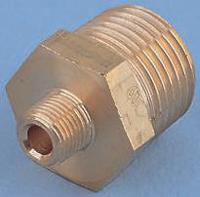0121-27-27 Legris Brass Pipe Fitting, Straight Threaded Adapter, Male R 3/4in to Male R 3/4in