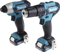 clx228aj Makita CLX228AJ, 12V Cordless Cordless Power Tool Kit - Power Tools Kit, Type G - British 3-pin