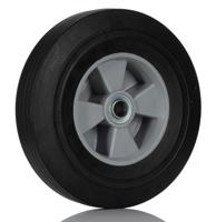 183-0090 RS PRO Black Rubber Corrosion Resistant Trolley Wheel, 600kg