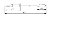 tla-119 Teishin Electric Crocodile Clip Lead, 500mm Lead Length