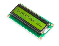 161g-bc-bw Displaytech 161G BC BW 161G Alphanumeric LCD Display, Yellow-Green on, 1 Row by 16 Characters, Transflective
