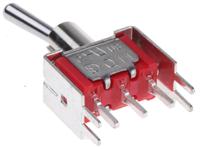 734-7084 RS PRO Toggle Switch, PCB Mount, On-(On), SPDT, Through Hole Terminal