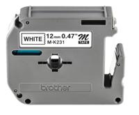 mk231bz Brother Black on White Label Printer Tape, 8 m Length, 12 mm Width