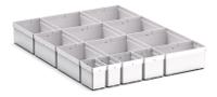 43020754 Bott Plastic Storage Bin, 650mm x 525mm x 100mm, Grey