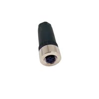 858fd04-203rbu1 Norcomp Circular Connector, 4 Contacts, Free Hanging, M12 Connector, Plug, Socket, Female, IP66, M12 Series