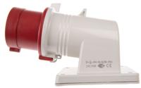 2421696 Scame IP44 Red Wall Mount 3P + E Right Angle Industrial Power Plug, Rated At 16A, 415 V