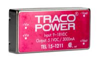 tel-15-1211 TRACOPOWER TEL 15 DC-DC Converter, 5V dc/ 3A Output, 9 → 18 V dc Input, 15W, Through Hole, +71°C Max Temp -40°C