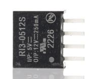 ri3-0512s Recom RI3 DC-DC Converter, 12V dc/ 250mA Output, 5 V dc Input, 3W, Through Hole