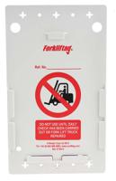 flt-gb-eti-51-a Brady Red on White Safety Forklift Tag, English Language, 1 per Pack