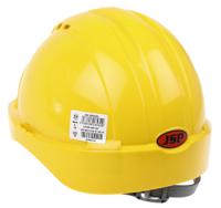 ajf030-000-200 JSP EVO2 Yellow Safety Helmet, AdjustableVentilated