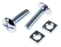 277-705 Bright Zinc Plated Steel Roofing Bolt, M8 x 30mm