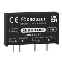 gndb4d2d Crouzet GND Board Series Solid State Relay, 4 A rms Load, PCB Mount, 60 V rms Load