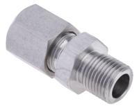 110-4476 RS PRO 1/8 BSP Compression Fitting for Use with Thermocouple or PRT Probe, 1/4in Probe, RoHS Compliant Standard