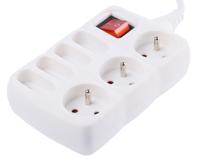 481-367 RS PRO 1.5m 7 Socket Type C - Europe, Type E - French Extension Lead, 250 V ac