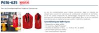 p616 ABUS Red 1-Lock Polyester Lockout Bag, 7mm Shackle, 450mm Attachment